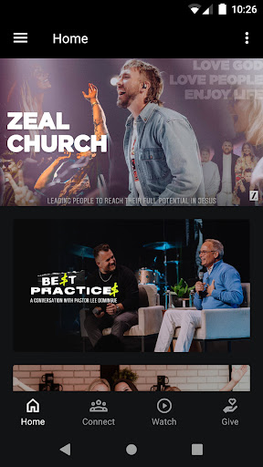 Android application Zeal Church TV screenshort
