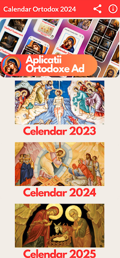 Android application Calendar Creştin Ortodox 2024 screenshort