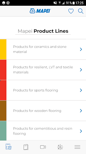 Mapei APP Screen 2