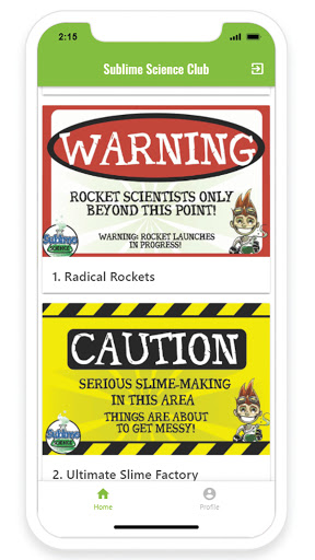 Sublime Science Club Screen 2