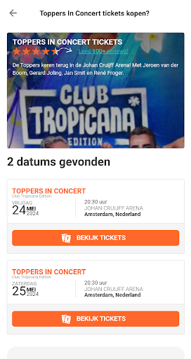 TopTicketShop Screen 2
