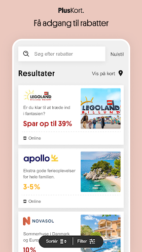 PlusKort app’en Screen 2