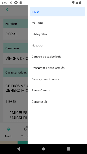 Android application Toxicologia Hoy Legacy screenshort