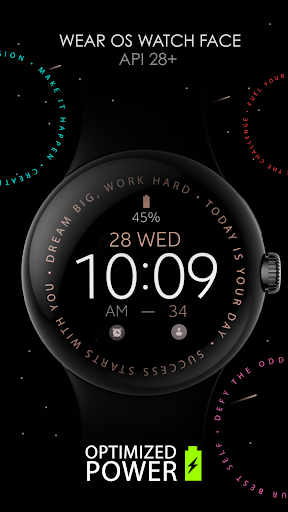Android application Pink Gold Inspire Watch Face screenshort