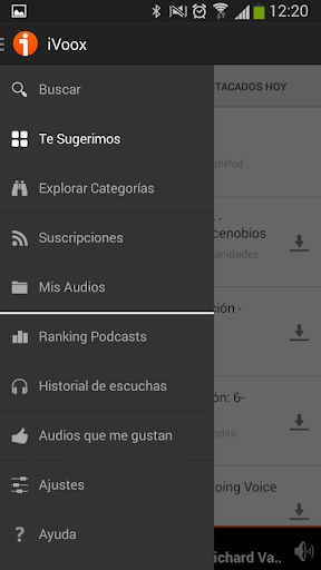 iVoox Podcast (Android 2.2) Screen 2