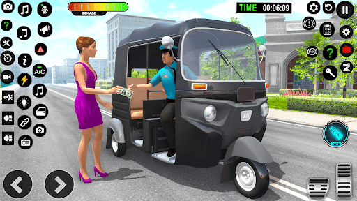 Android application Auto Game: Rickshaw Driving 3D screenshort