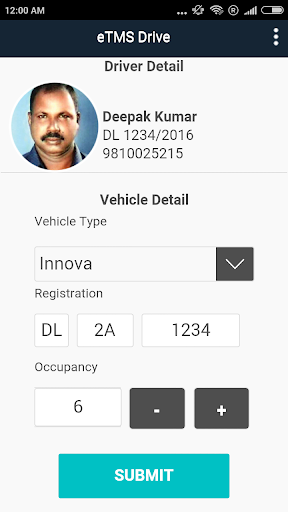 eTMS Drive Screen 2