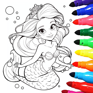 Mermaid Coloring:Mermaid games apk