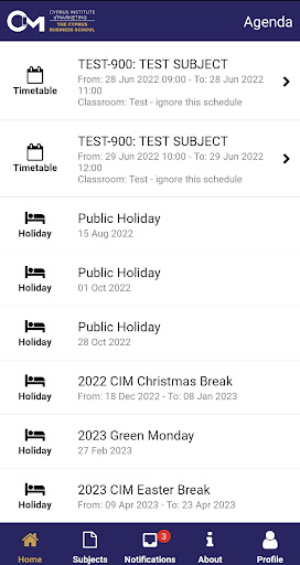 CIM Intranet App Screen 3