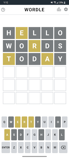 Android application Wordle Today screenshort