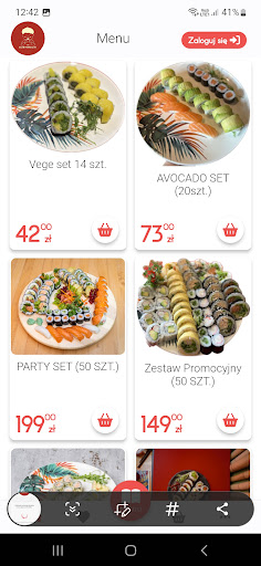 Android application Sushiholik Warszawa screenshort