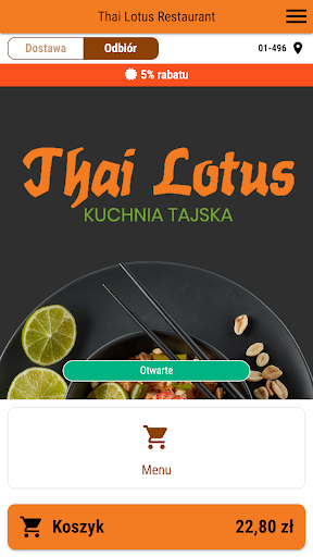 Android application Thai Lotus Restaurant screenshort