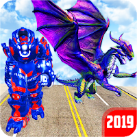 Grand US Dragon Robot Battle 3D