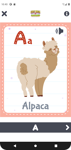 Android application Kids Book of Alphabets screenshort