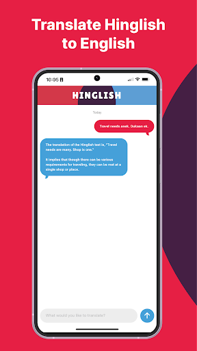 Android application Hinglish Translator screenshort