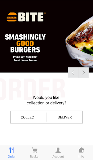 Android application Bite Burger screenshort