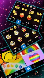 Glitter Star Sky Keyboard Background