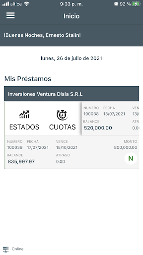 Android application i-Bank Client screenshort