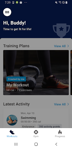 Android application City of Stirling Fitness screenshort