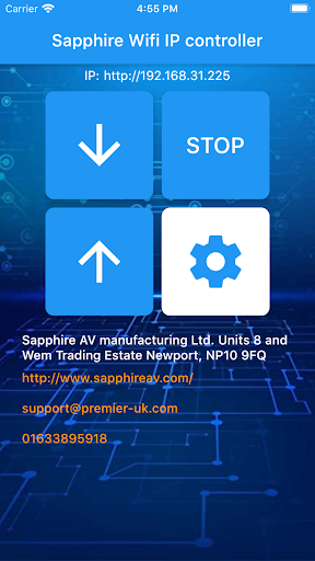 Android application Sapphire IP Controller for RFR screenshort