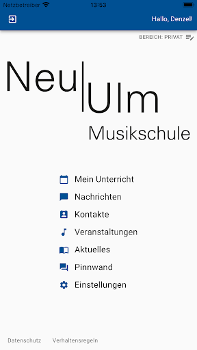 Android application Musikschule Neu-Ulm screenshort