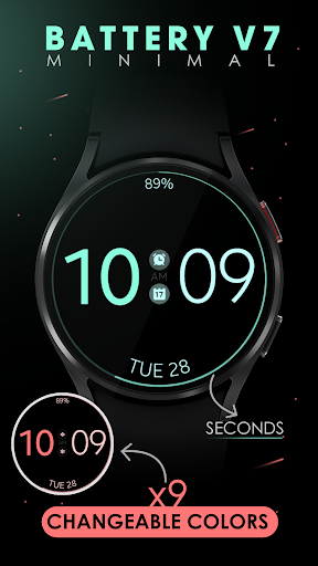 Battery v7 minimal watch face Screen 3