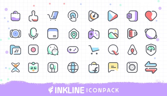 InkLine IconPack Tangkapan layar