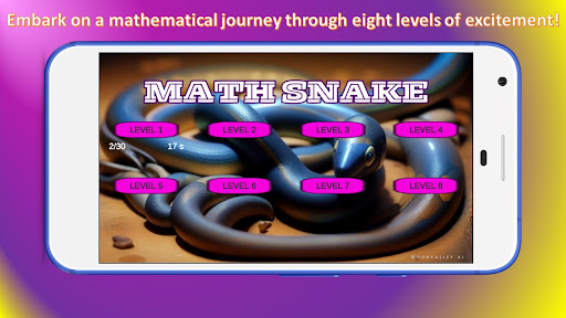 Android application Math Snake screenshort