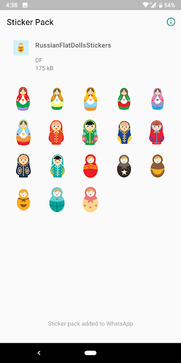 Android application Dolls Stickers for WhatsApp screenshort