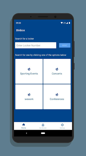 Android application Binbox - Smart Locker Rentals screenshort