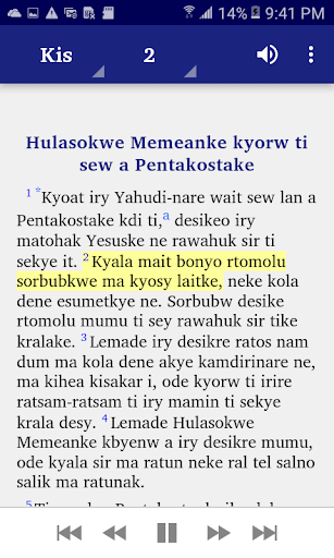 Selaru Bible Portions Screen 3