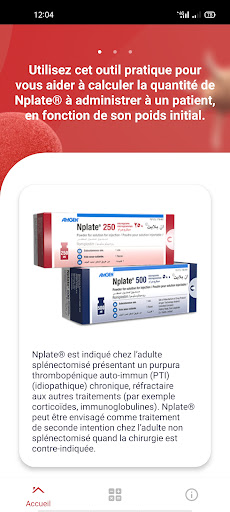 Nplate Dosing App Screen 2
