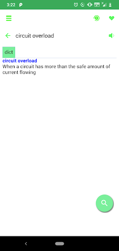 Electrician Dictionary Screen 3