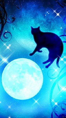 月と黒猫 ｷﾗｷﾗ 夜空 Androidアプリ Applion