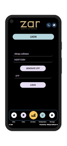 Android application ZAR screenshort