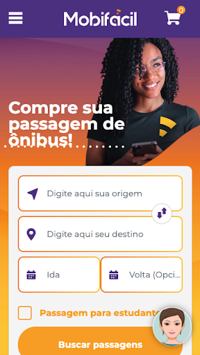 Android application Mobifácil: Passagens de ônibus screenshort