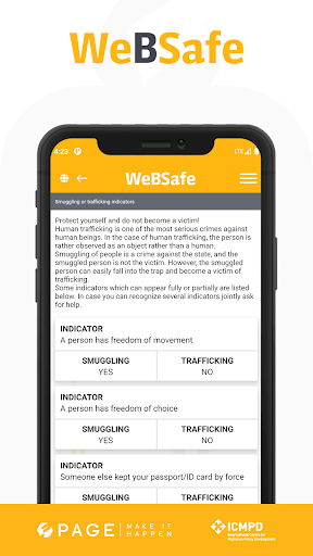 WeBSafe ICMPD Screen 3