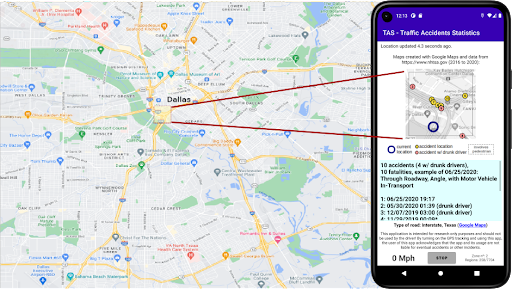 Android application TAS: Traffic Accidents (US) screenshort