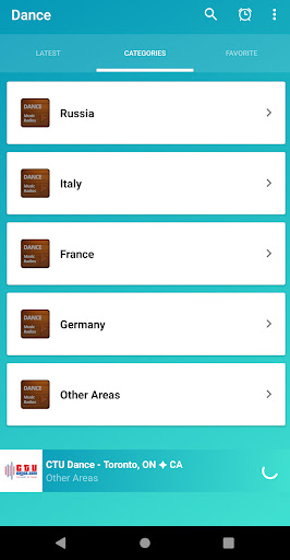 Android application Dance music radios online screenshort