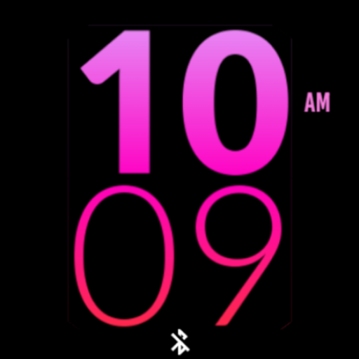 Rose Pink Large Watch Face Download on Windows