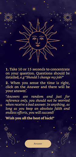 Android application Answers of Life screenshort
