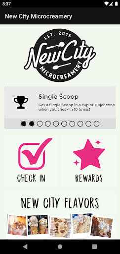 Android application New City Microcreamery screenshort
