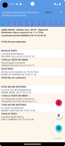 Android application Randonneurs Pyla et Arcachon screenshort
