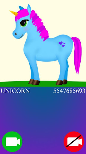 Android application unicorn fake video call game screenshort