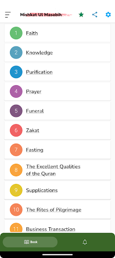 Android application Mishkat ul Masabih English screenshort