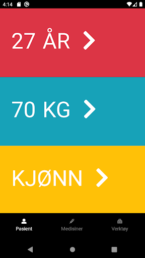 Android application Prehospital Assistent screenshort