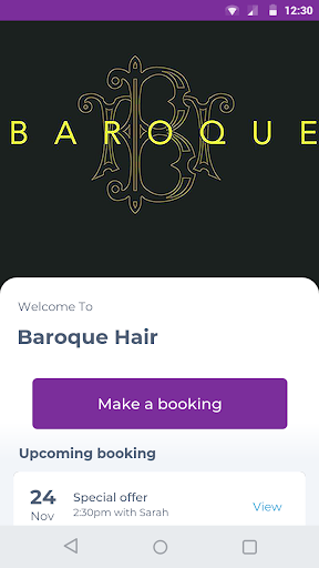 Android application Baroque Hair screenshort