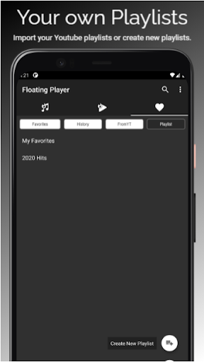 Floating Music Player for Tube Screen 3