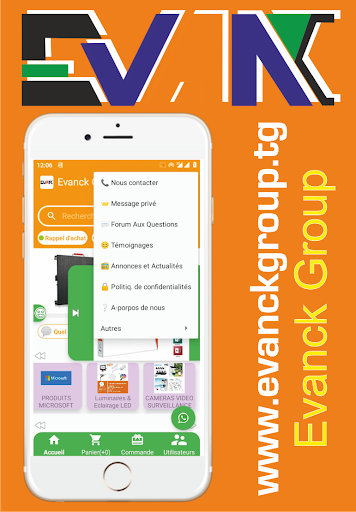 Android application Evanck Group screenshort