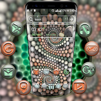 3D Spiral Stones Launcher Theme